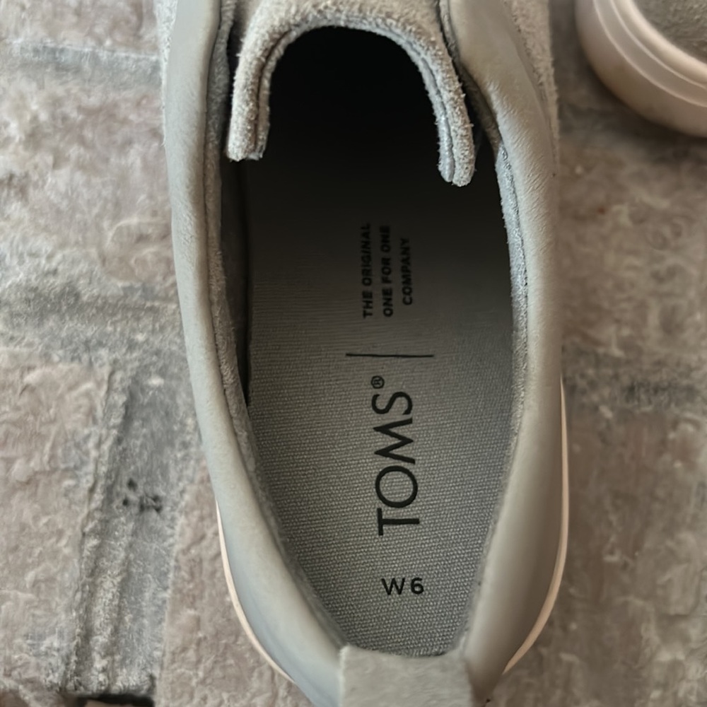 Toms Mid Gray Amber Suede Slip-on Sneakers - Picture 5 of 6